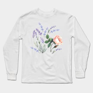 Lavender and Rose Long Sleeve T-Shirt